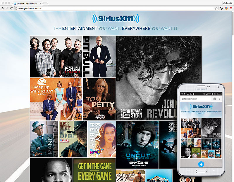 Click to Visit the SiriusXM eBrochure Website