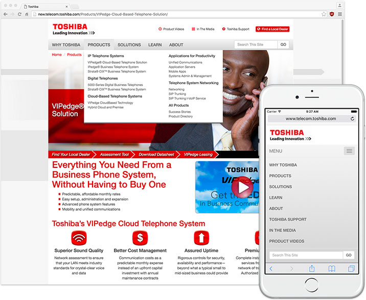 Toshiba Telecom Easy Navigation