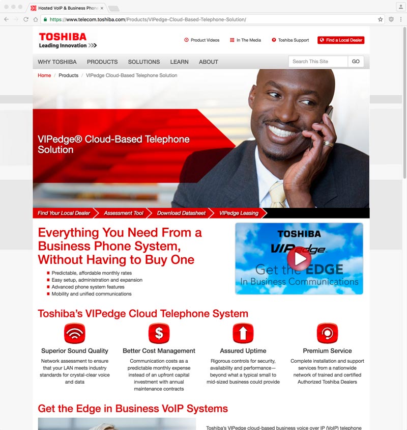 Toshiba Telecom Streamlined Content