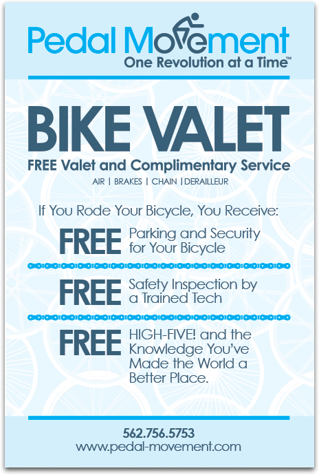 Pedal Movemnt Bike Valet Signage